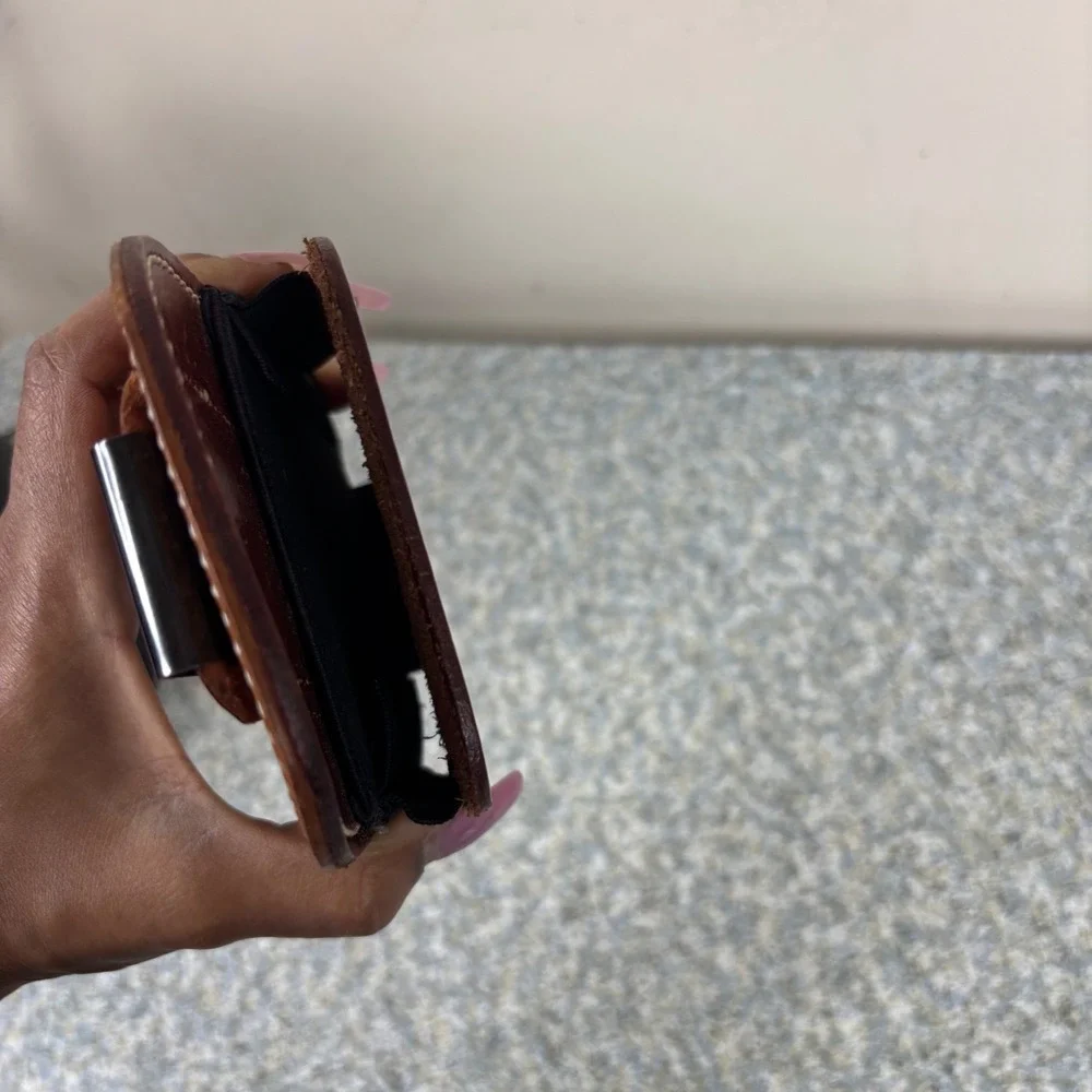 Tale of Knives Leather Phone Holster Brown American Flag Belt Clip EDC Case